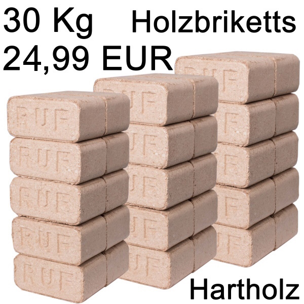 Hartholzbriketts 30kg RUF